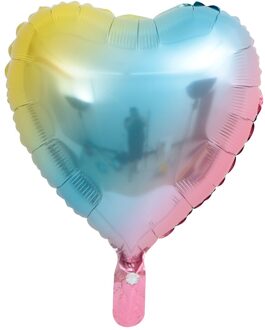 Gelukkige Verjaardag Gradiënt Kleur 16inch Brief Ballonnen 18 inch Hart Ster Ronde Folie Ballon Verjaardag Bruiloft Decor Speelgoed bal 5stk 18duim hart