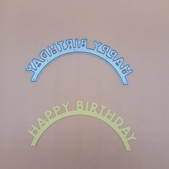 Gelukkige Verjaardag Woord Sentiment Stansmessen Punch Scrapbooking Sterft Metalen Embossing sterven voor Card Making Happy birthday