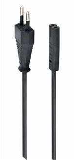 Gembird Cablexpert Stroomkabel met rechte C7 plug en rechte stekker - 2x 0,75mm / zwart - 1,5 meter