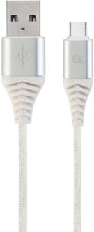 Gembird CC-USB2B-AMCM-2M-BW2 USB-kabel USB 2.0 USB A USB C Zilver, Wit