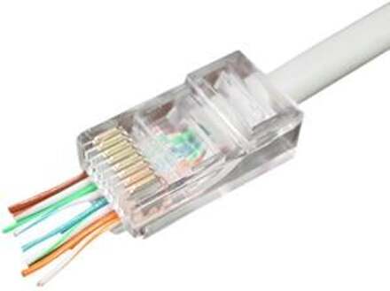 Gembird RJ45 krimp connectoren met doorsteekmontage voor U/UTP CAT6 netwerkkabel - 50 stuks