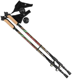 Gemena telescopische wandelstok Zwart - One size