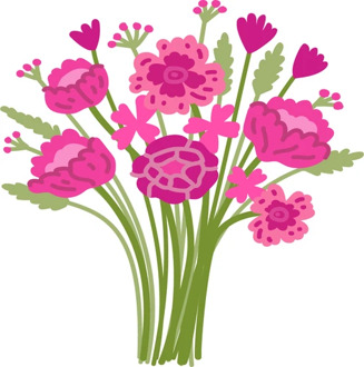 Gemengd boeket roze bloemen