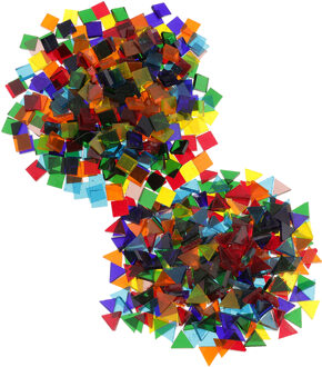 Gemengde Kleur Helder Vierkante Glazen Mozaïektegels Stukken Voor Diy Craft Art Steken Mozaïek Tegels Op Cups Platen Fotolijsten