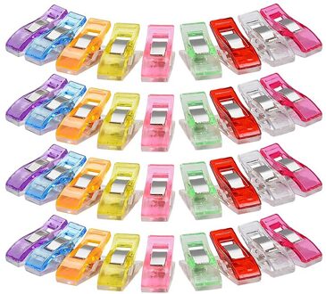 Gemengde Kleuren Plastic Clips Stof Klemmen Patchwork Zomen Naaien Gereedschap Huishoudelijke Plastic Wasknijpers 120Pcs