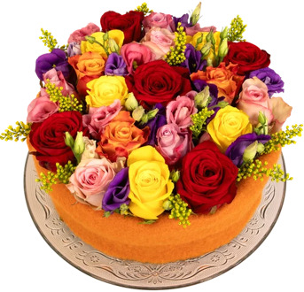 Gemengde rozen bloementaart