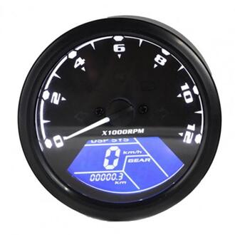 Gemodificeerde Gauge Led Olie Meter Lcd-scherm Snelheidsmeter Toerenteller Kilometerteller Voor 12V Motorfietsen Motorfiets Onderdelen Instrumenten