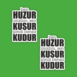 Gemoedsrust, Fout, Kudur Laptop En Telefoon Sticker-Decal Max.5cm 2'li Set