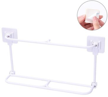 Gemonteerd Schoenenrek Opvouwbare Schoenen Hanger Slippers Afvoer Opbergrek Plank Schoen Opknoping Houder Badkamer Organizer dubbele wit