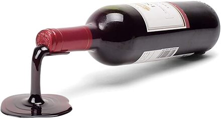 Gemorst Wijn Fles Houder, Rood En Goud Individualiteit En Creatieve Wijn Stand Gemorst Wijn Fles Houder B