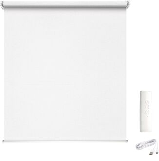 Gemotoriseerd Lichtdoorlatend Rolgordijn E-roll Wit 100x250cm