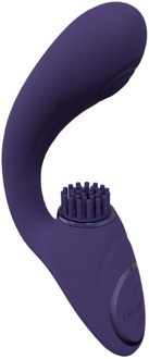 Gen - Triple Motor G-Spot Vibrator met Pulse Wave en Vibrerende Borstels - Paars