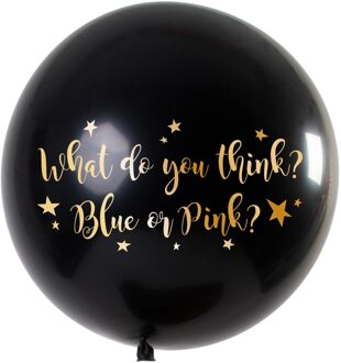 Gender Reveal Ballon Metallic Goud Boy (90cm) Blauw
