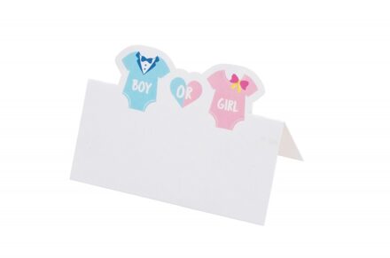 Gender Reveal Tafel Naambordjes (6st) Multikleur - Print