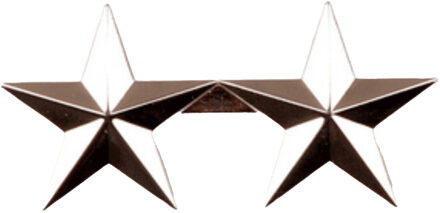 Generaal majoor embleem - 2 sterren - Militaire verkleed accessoires