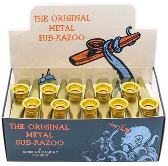 Generation KAZ-MET-GD kazoo display doos kazoo display doos, met 30 metalen kazoos, goud kleur
