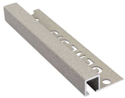 Genesis Hoekprofiel - Aluminium Grijs Graniet Look - 10x10mm 2,7m