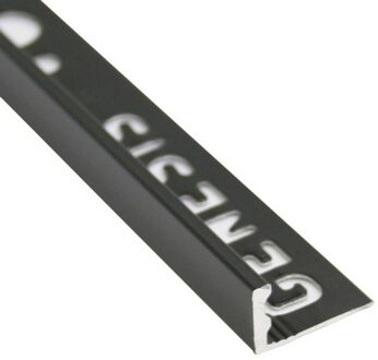 Genesis Hoekprofiel - Aluminium Zwart - 8x8mm 2,7m