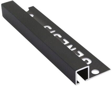 Genesis Hoekprofiel - Aluminium Zwart - 8x8x1mm 2,7m