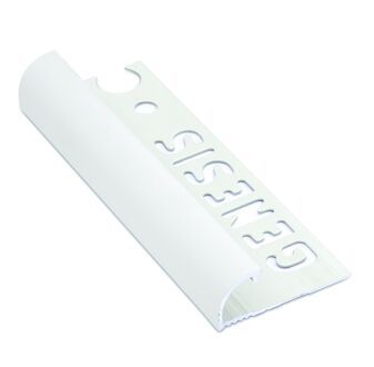 Genesis Tegelstrip eaq120.01 aluminium rond wit 12mm