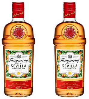Geneva TANQUERAY flower Seville-2 bottles Alcohol destiladas, 41,3%, 700 ml, free shipping from Spain, GIN, GYN