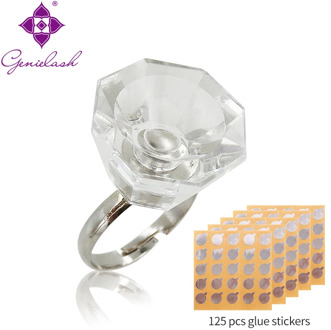 Genie adjustable glue rings for eyelash extension glue holders Adhesive stickers for eyelash extension makeup tools