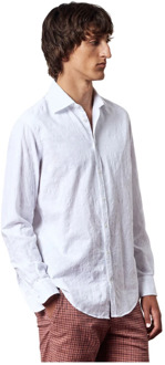 Genova Klassieke Zeilkraag Overhemd Massimo Alba , White , Heren - 2Xl,Xl,L,M,S