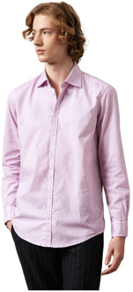 Genova Oxford Katoenen Overhemd Massimo Alba , Pink , Heren - M,S