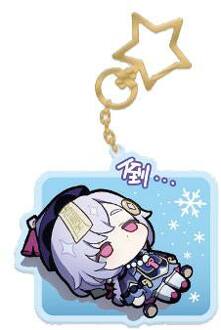 Genshin Impact Q Version Sticker Series Acrylic Keychain Qiqi 9 cm