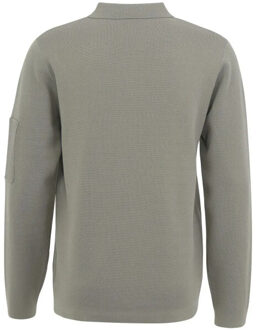 Genti Cool dry zip polo dark grey - maat L Bruin