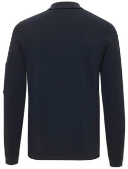 Genti Cool dry zip polo dark - maat L Blauw