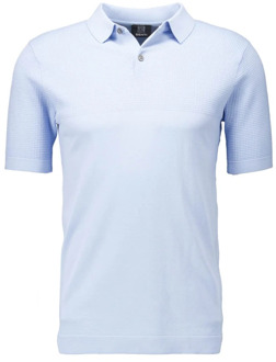 Genti Elegante Polo Shirt met Gestructureerd Design Genti , Blue , Heren - 2Xl,Xl,M,S,3Xl