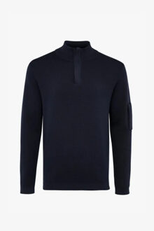 Genti Half zip cool dry donker - maat XL Blauw