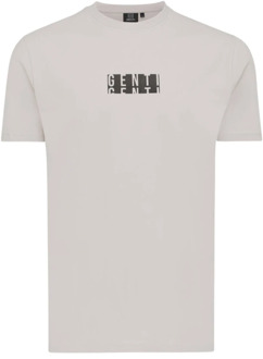 Genti Korte mouw T-shirt J9032-1202 Genti , Beige , Heren - M,S