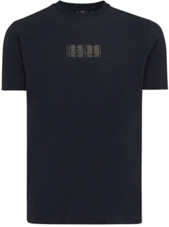 Genti Korte Mouw T-shirt J9032-1202 Genti , Blue , Heren - 2Xl,Xl,M,S