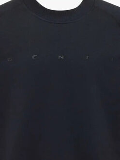 Genti Logo sweater blue - maat XL Zwart