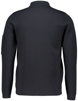 Genti Polo zip ls polos k4117-1258 Houtskool