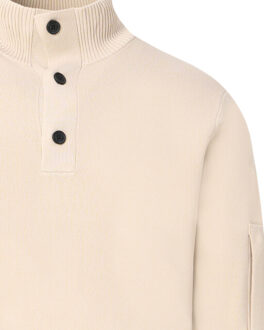 Genti Pull over half zip Beige - XXL