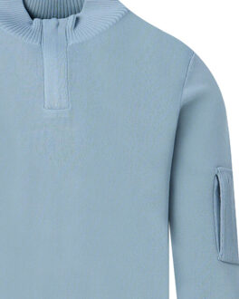Genti Pull over half zip Blauw - M