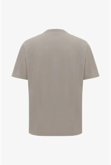 Genti Relaxed fit cotton tee grey - maat L Bruin