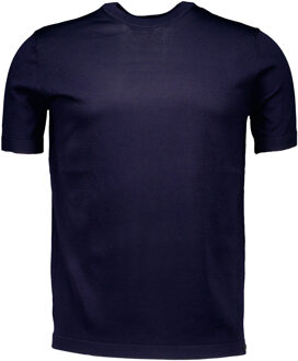 Genti Round ss t-shirts Blauw - XXL