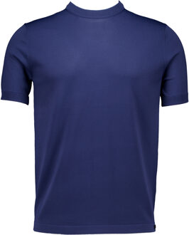 Genti Round ss t-shirts Blauw - XXL