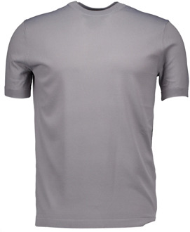Genti Round ss t-shirts grijs Genti , Gray , Heren - 2Xl,Xl