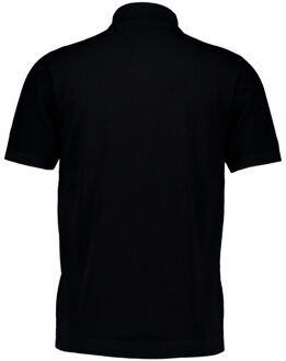 Genti Shirt 8 buttons ss vesten k4125-1260 - maat L Zwart