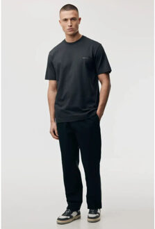 Genti Tee back print sea dark Grijs - M