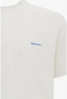 Genti Tee back print sea off Wit - L