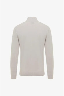 Genti Turtleneck 3 buttons wol off - maat L Wit