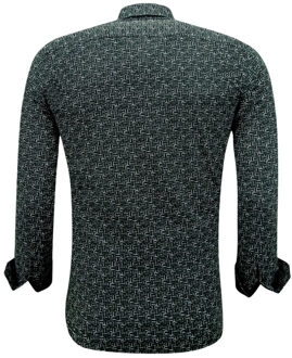 Gentile Bellini Casual overhemden lange mouw met print Zwart - XXXL