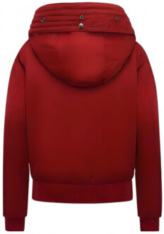 Gentile Bellini Gewatteerde jas kort met capuchon Rood - L