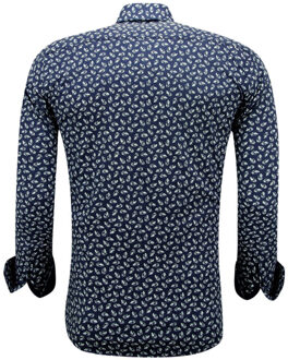 Gentile Bellini Katoenen casualmet print Blauw - XXXL